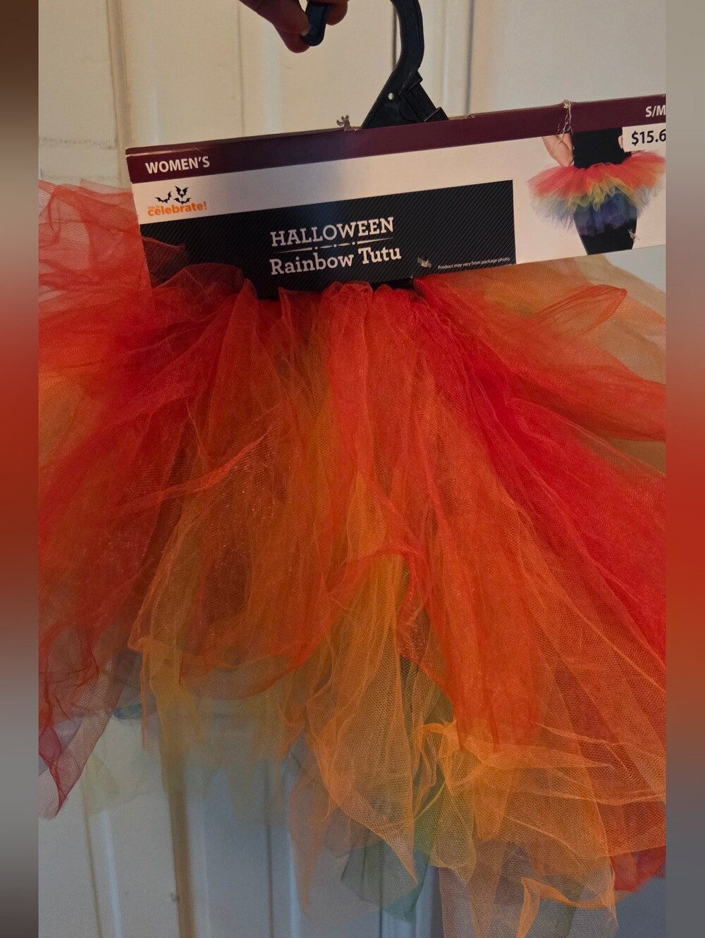 Halloween Rainbow Tutu - Orange/Red Women's Costume Size Small/Medium